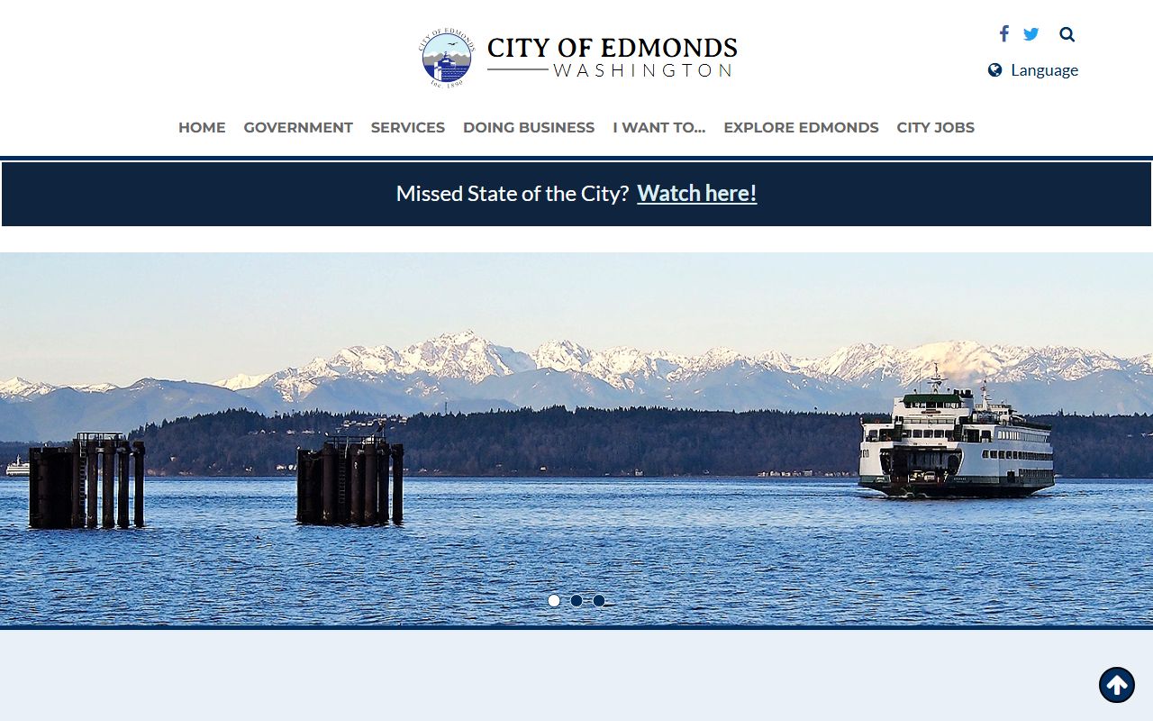 City of Edmonds official website with links to city services and county property resources