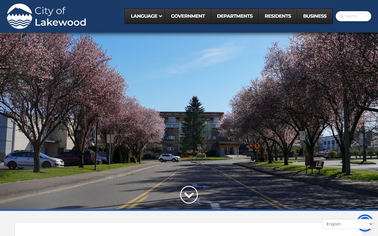 City of Lakewood official website with permit and planning information