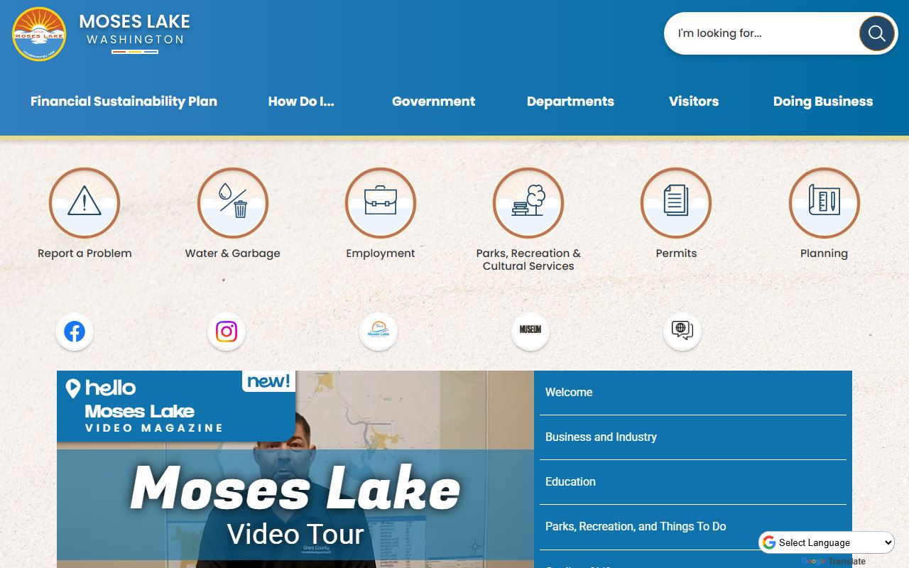 Moses Lake city official website for deed records research