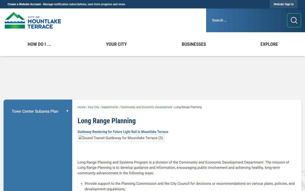 Mountlake Terrace permits portal for property research