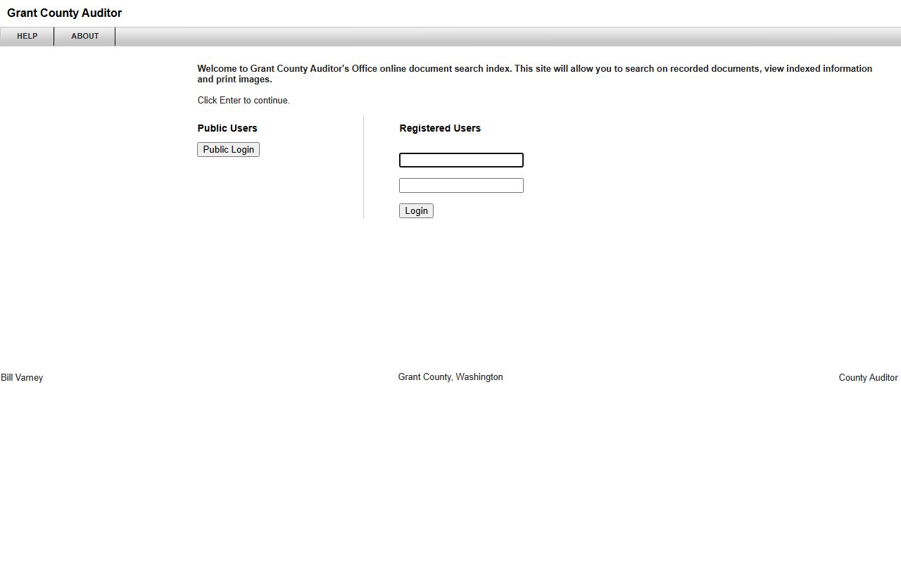 Grant County Tyler Eagle Web online document search for deed records