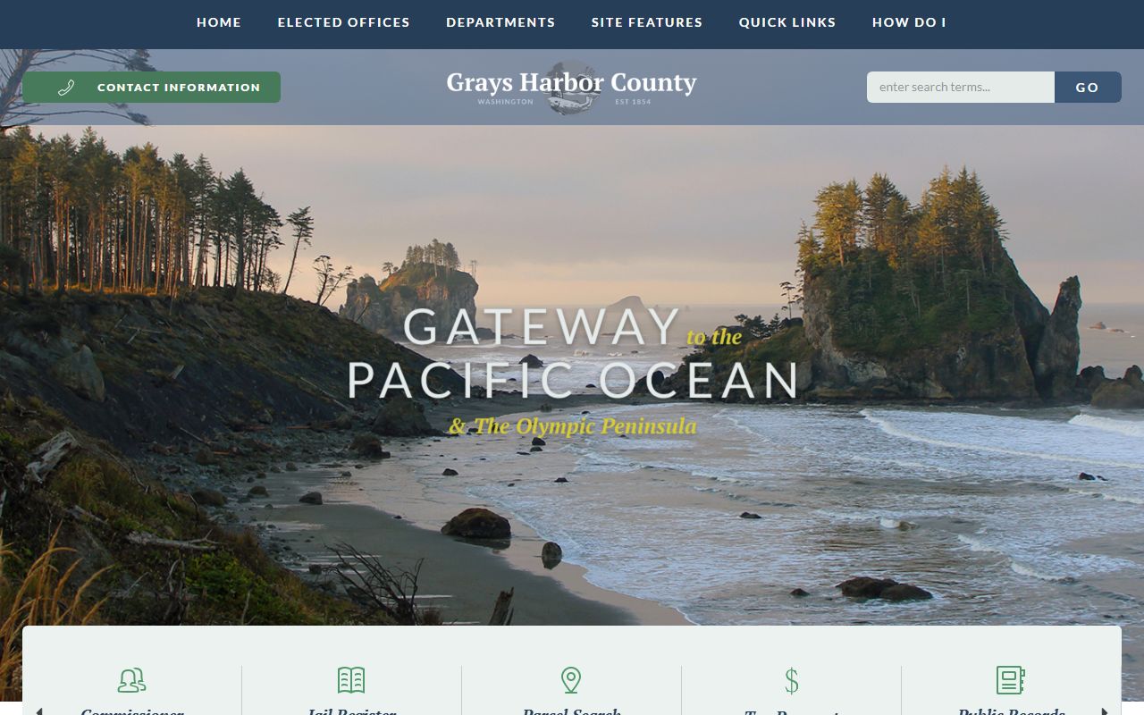 Grays Harbor County official website for deed records and county services
