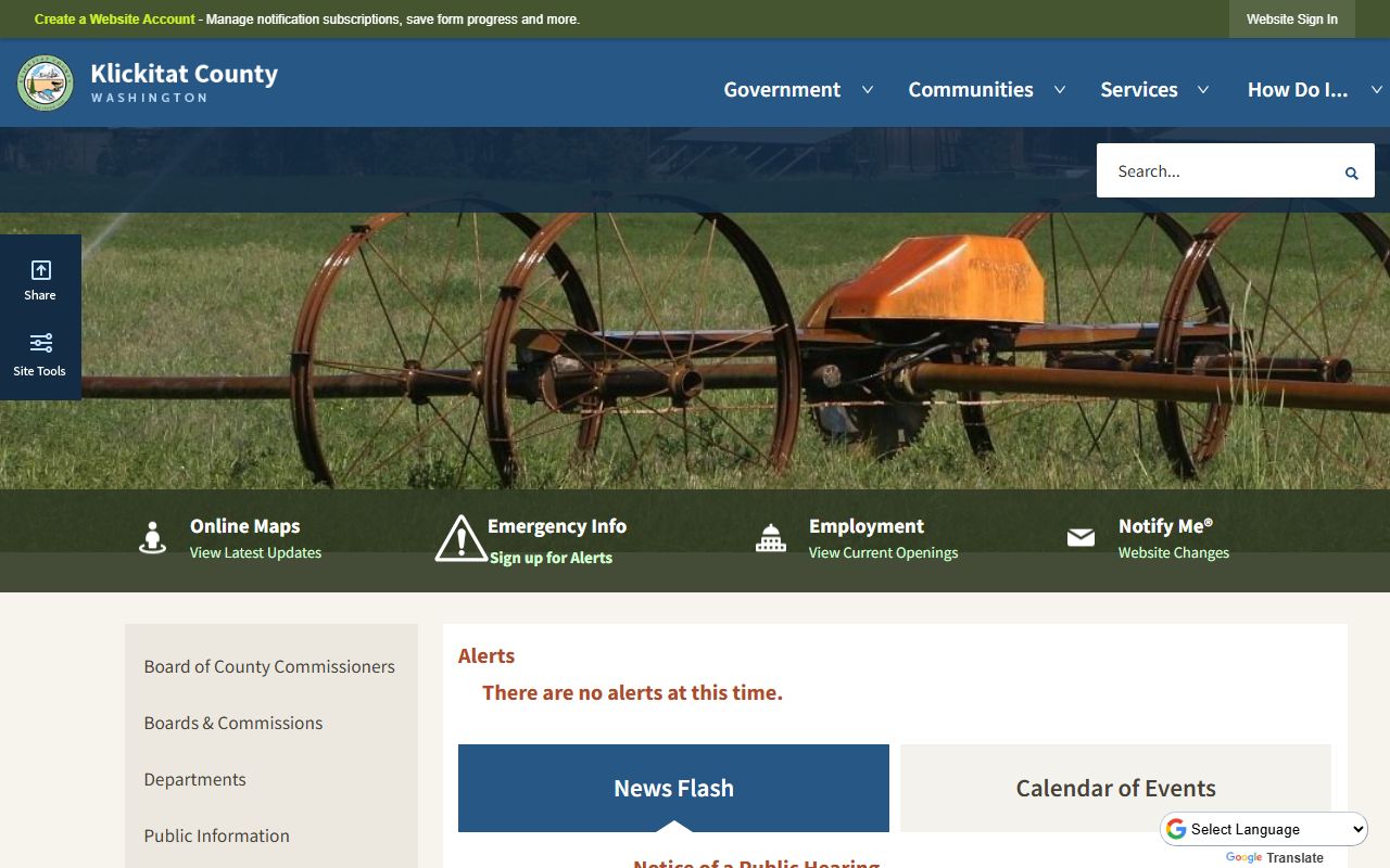 Klickitat County official website for deed records and county services