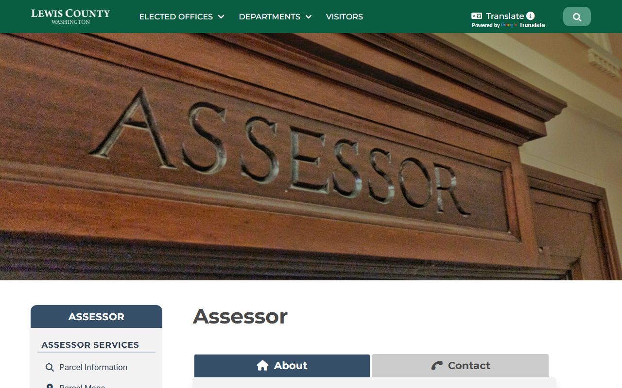 Lewis County Assessor office for property records and parcel information
