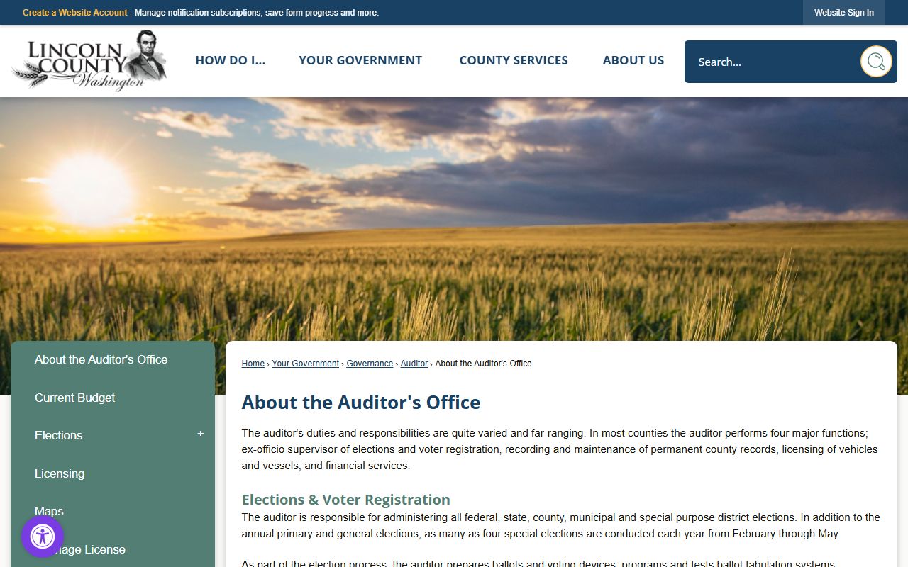 Lincoln County Auditor office deed records