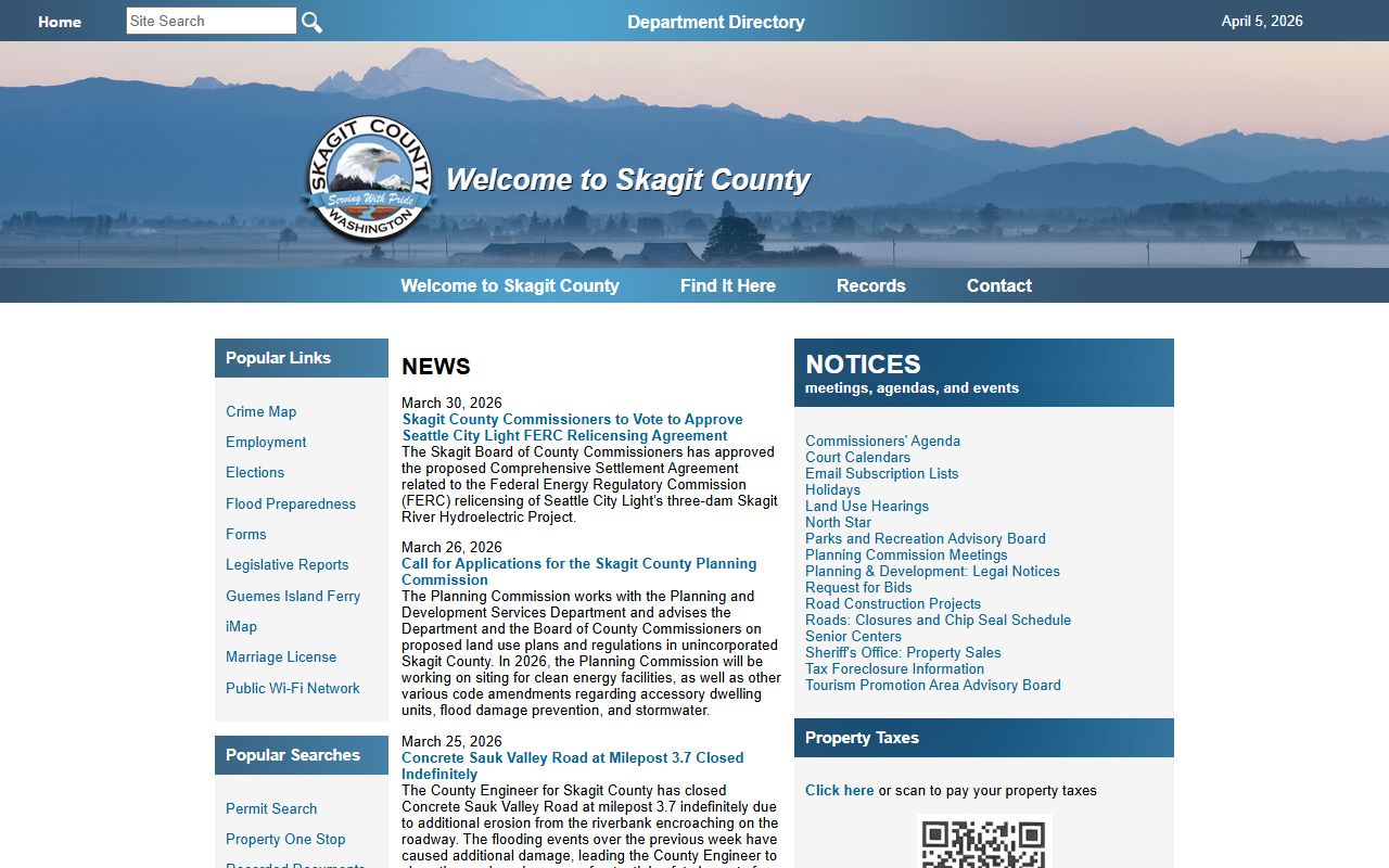 Skagit County official website deed records